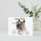 Cairn Terrier Geschiedenis Ontwerp Briefkaart (Staand voorkant)