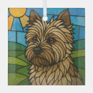 Cairn Terrier "Glas in lood" Glas Ornament