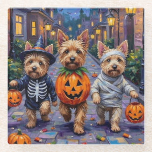 Cairn Terrier Halloween Kostuums Glazen Onderzetter