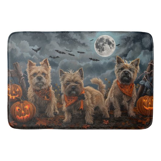 Cairn Terrier Halloween Spoken Badmat (Voorkant)