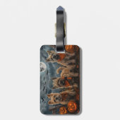 Cairn Terrier Halloween Spooky Bagagelabel (Achterkant verticaal)