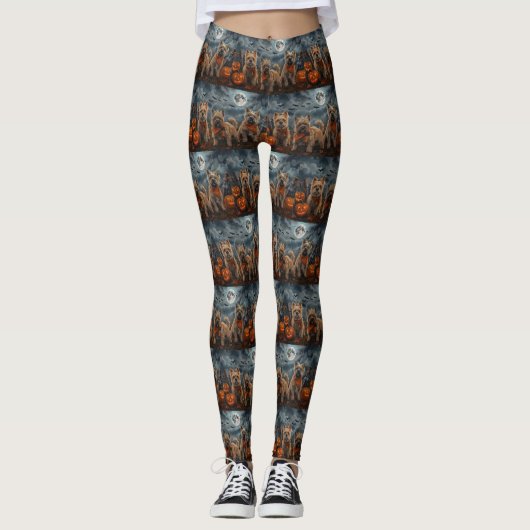 Cairn Terrier Halloween Spooky Leggings (Voorkant)