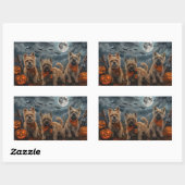 Cairn Terrier Halloween Spooky Rechthoekige Sticker (Vel)