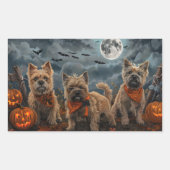 Cairn Terrier Halloween Spooky Rechthoekige Sticker (Voorkant)