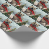 Cairn Terrier Hond in Sneeuw Kerstmis Cadeaupapier (Hoek)