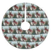 Cairn Terrier Hond in Sneeuw Kerstmis Kerstboom Rok (Voorkant)
