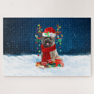Cairn Terrier hond met kerstcadeaus Legpuzzel