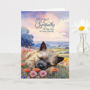 Cairn Terrier-hond met wilde bloemen huisdier cond Kaart