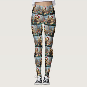 Cairn Terrier Hond Roller Coaster Kerstmis Leggings