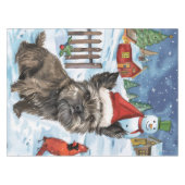 Cairn Terrier Hond Winter Wonderland Kerstvreugde Tafelkleed (Voorkant (Horizontaal))