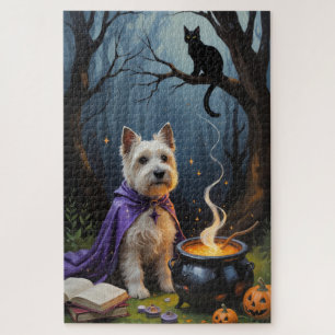 Cairn Terrier Honden Schattige Halloween Schilderi Legpuzzel