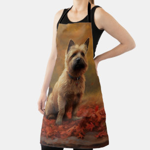 Cairn Terrier in de herfst Bladeren vallen Inspire Schort