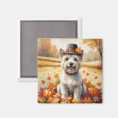Cairn Terrier in de herfst laat Thanksgiving kunst Magneet (Voorkant / Achterkant)