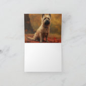 Cairn Terrier in Herfst laat Herfst inspireren Kaart (Binnen)