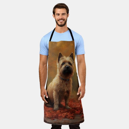 Cairn Terrier in Herfst laat Herfst inspireren Schort (Gedragen)