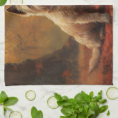 Cairn Terrier in Herfst laat Herfst inspireren Theedoek (Gevouwen)