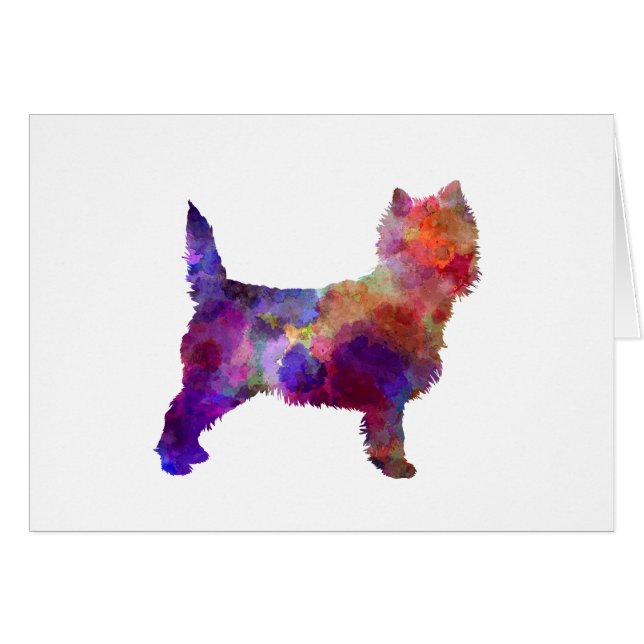 Cairn Terrier in watercolor (Devant horizontal)