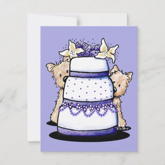 Cairn Terrier Invitations de mariage (Devant)