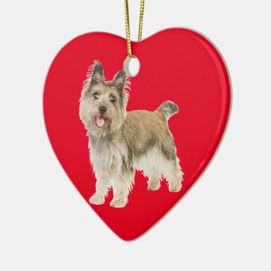 Cairn Terrier Keramisch Ornament (Links)
