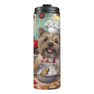 Cairn Terrier Kerstbakken: Festive Kerst Thermosbeker