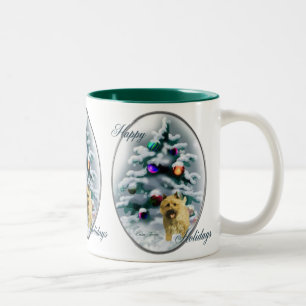 Cairn Terrier-kerstcadeautjes Tweekleurige Koffiemok