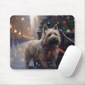 Cairn Terrier Kerstfeest Seizoen Muismat (Met muis)