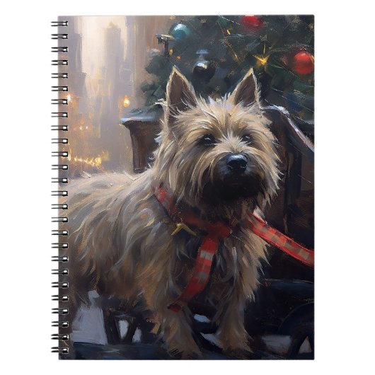 Cairn Terrier Kerstfeest Seizoen Notitieboek (Voorkant)