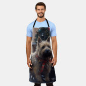 Cairn Terrier Kerstfeest Seizoen Schort (Gedragen)
