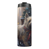 Cairn Terrier Kerstfeest Seizoen Thermosbeker (Voorkant)