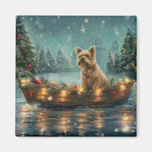 Cairn Terrier Kerstmis Feestelijke Reis Magneet