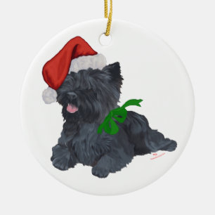 Cairn Terrier Kerstmis Keramisch Ornament