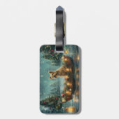 Cairn Terrier Kerstvakantie Bagagelabel (Achterkant verticaal)