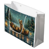 Cairn Terrier Kerstvakantie Groot Cadeauzakje (Voorkant Gekanteld)