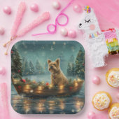 Cairn Terrier Kerstvakantie Papieren Bordje (Feest)