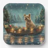 Cairn Terrier Kerstvakantie Papieren Bordje (Voorkant)
