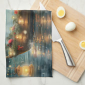 Cairn Terrier Kerstvakantie Theedoek (Quarter Fold)