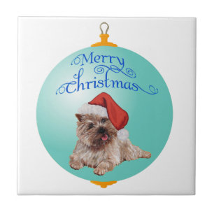 Cairn Terrier Kerstversiering Tegeltje