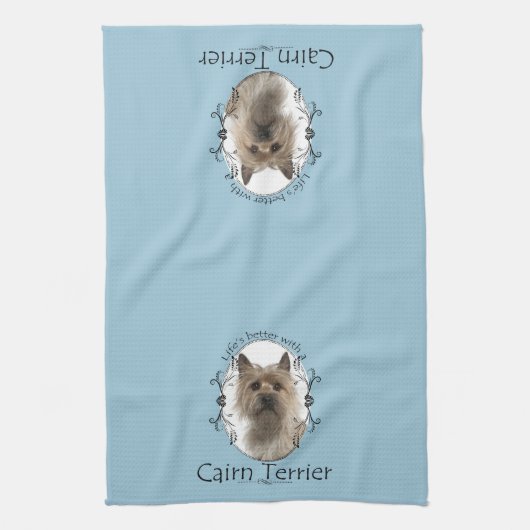 Cairn Terrier Kitchen Towel Theedoek (Verticaal)