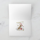 Cairn Terrier laat het Kaarten sneeuwen (Binnen)