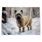 Cairn Terrier Laat het sneeuwen Kerstmis Groot Cadeauzakje (Voorkant)