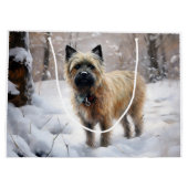 Cairn Terrier Laat het sneeuwen Kerstmis Groot Cadeauzakje (Achterkant)