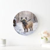 Cairn Terrier Laat het sneeuwen Kerstmis Grote Klok (Huis)