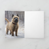 Cairn Terrier Laat het sneeuwen Kerstmis Kaart (Binnen)