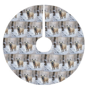 Cairn Terrier Laat het sneeuwen Kerstmis Kerstboom Rok