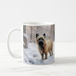 Cairn Terrier Laat het sneeuwen Kerstmis Koffiemok