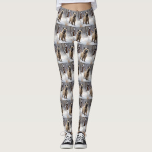 Cairn Terrier Laat het sneeuwen Kerstmis Leggings