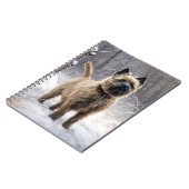Cairn Terrier Laat het sneeuwen Kerstmis Notitieboek (Linkerzijde)