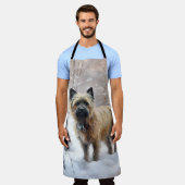 Cairn Terrier Laat het sneeuwen Kerstmis Schort (Gedragen)