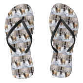 Cairn Terrier Laat het sneeuwen Kerstmis Teenslippers (Voetbed)