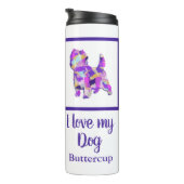 Cairn Terrier Leuke Hond Silhouet PPY&B Thermosbeker (Geroteerd rechts)